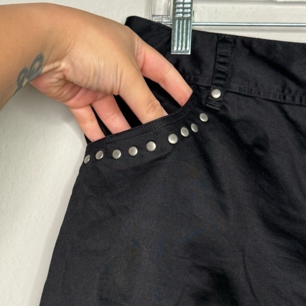 Bamboo Traders Black Solid Chic Mini Skort- Sz 10 - image 5